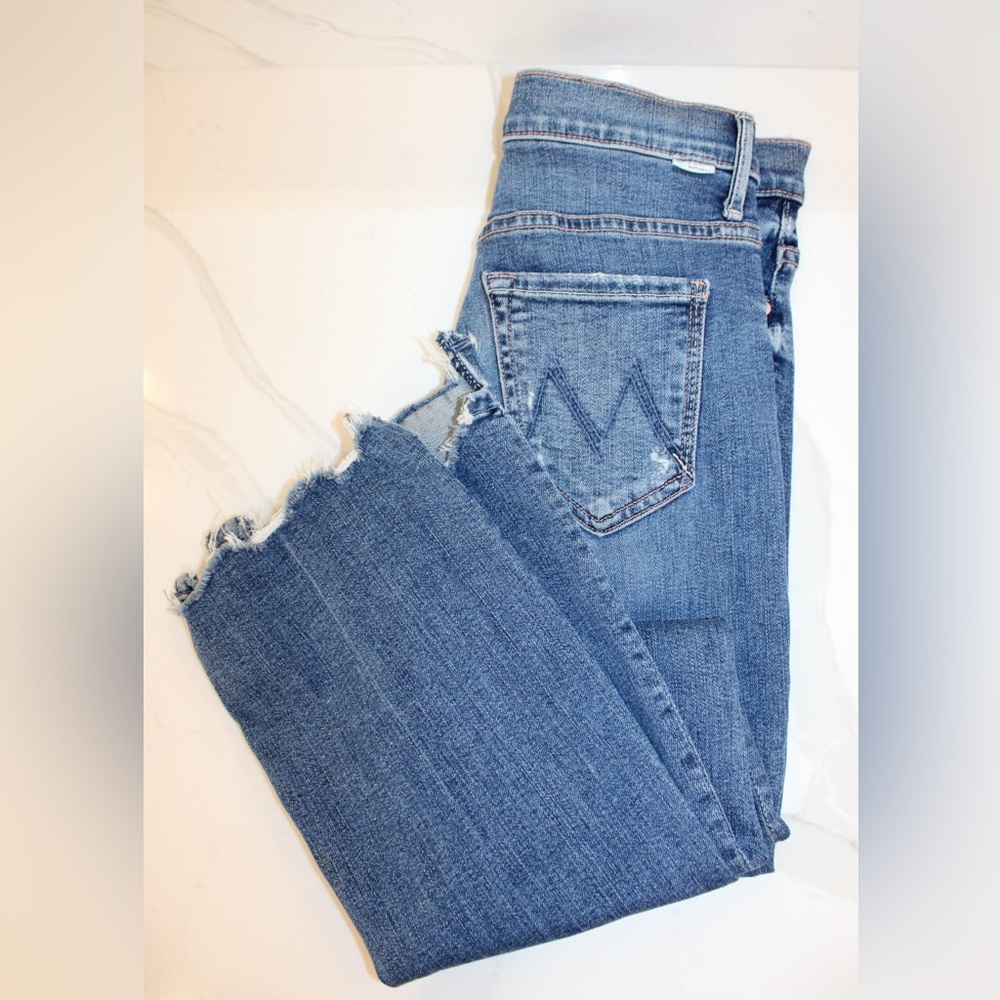 Mother Denim The Insider Crop Step Chew Size 24